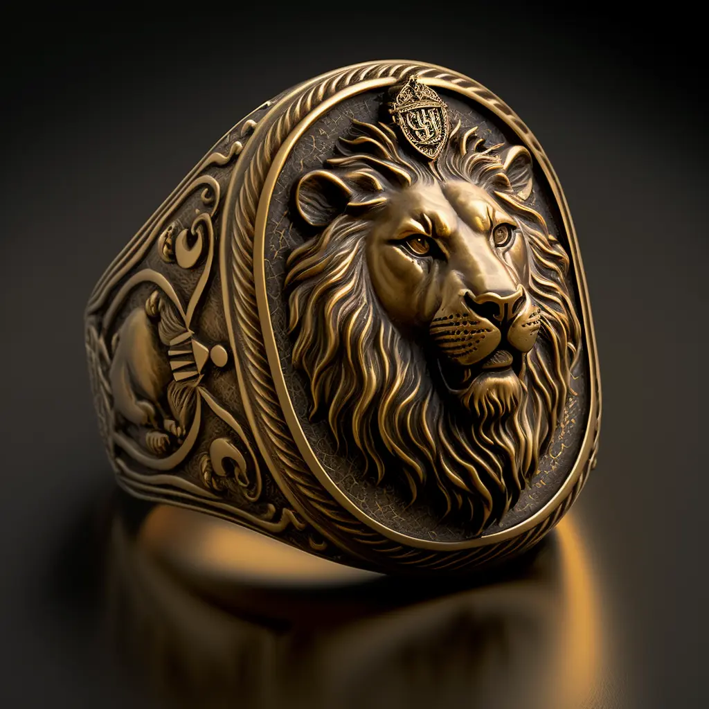 royal lion, signet ring